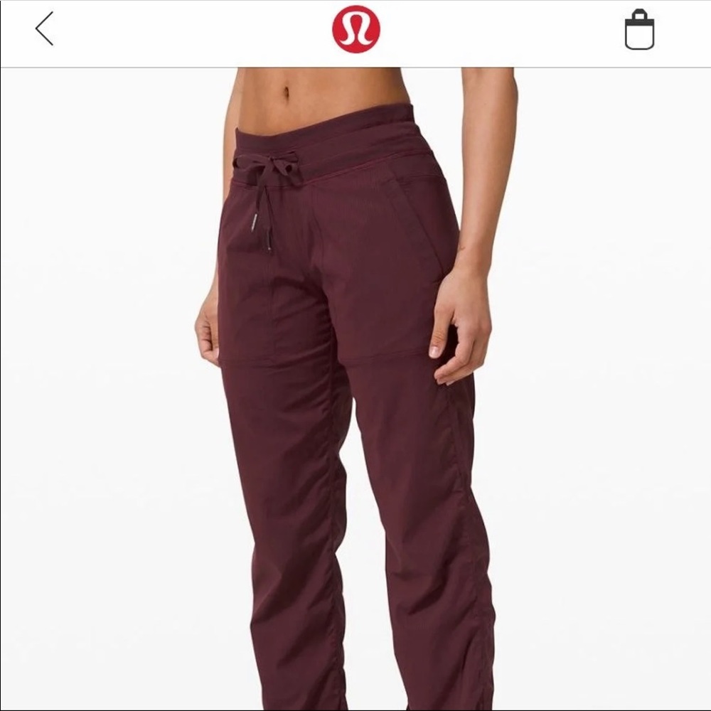 Maroon/Burgundy Lululemon Dance Studio Pants
